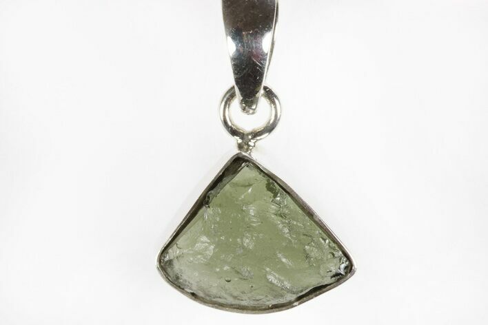 Green Moldavite Tektite Pendant ( g) - Czech Republic #240883